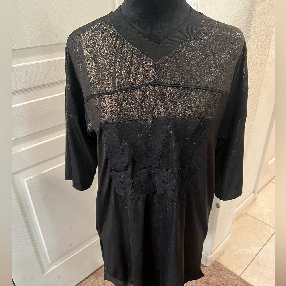 IVY PARK Dress Black Logo‎ Back Metallic Embroidery